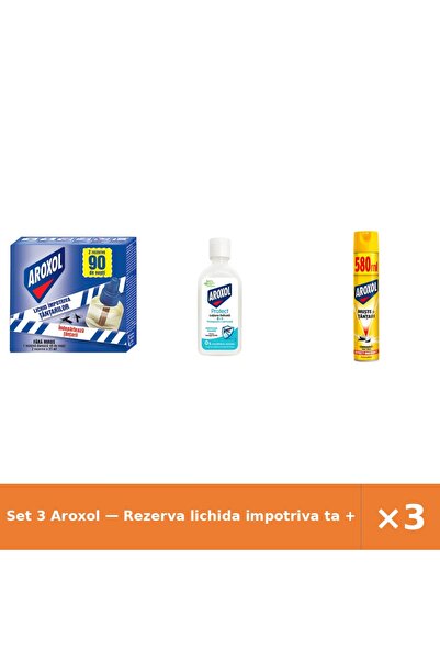 Aroxol Set 3 — Rezerva lichida impotriva ta + Lotiune delicata impotriva i + ...