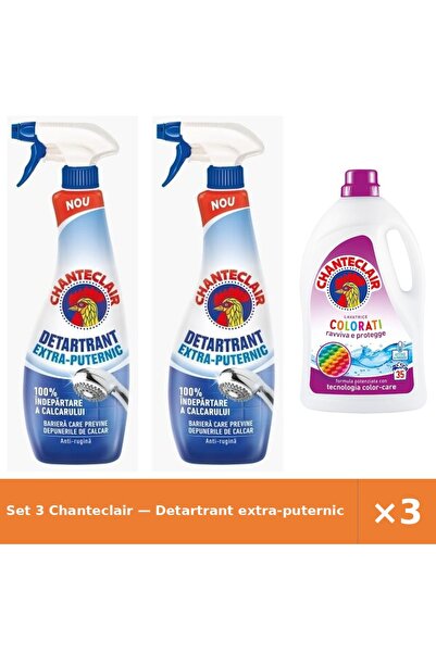 Chanteclair Set 3 — Detartrant extra-puternic Ch + Detergent lichid de rufe Col