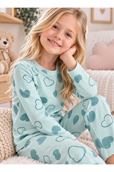 krm kerem bebe New Season Cotton Seasonal Lycra Girls' Set, Suitable for Kind...
