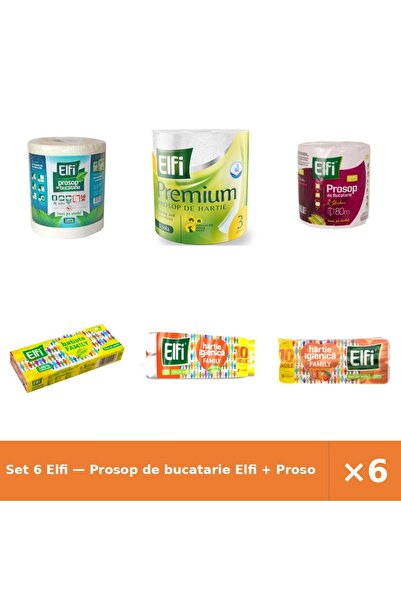 Elfi Set 6 — Prosop de bucatarie + Prosop de bucatarie Pre + Prosop de bucatarie