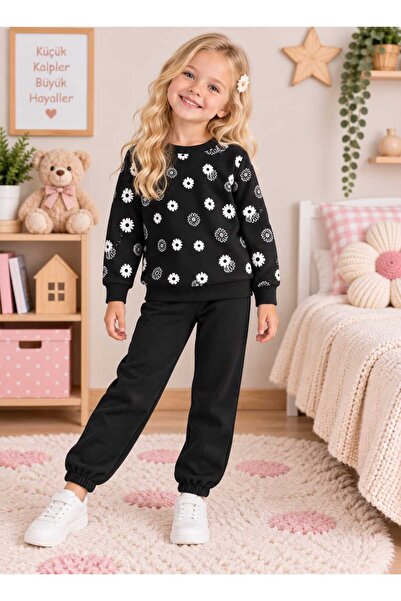 krm kerem bebe New Season Cotton Seasonal Lycra Girls' Set, Suitable for Kind...