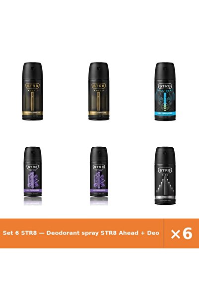 str8 Set 6 — Deodorant spray Ahead + Deodorant spray Wild Be + Deodorant spra...