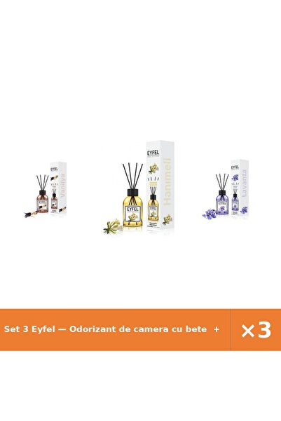 Eyfel Set 3 — Odorizant de camera cu bete + Odorizant de camera cu bete + Odo...