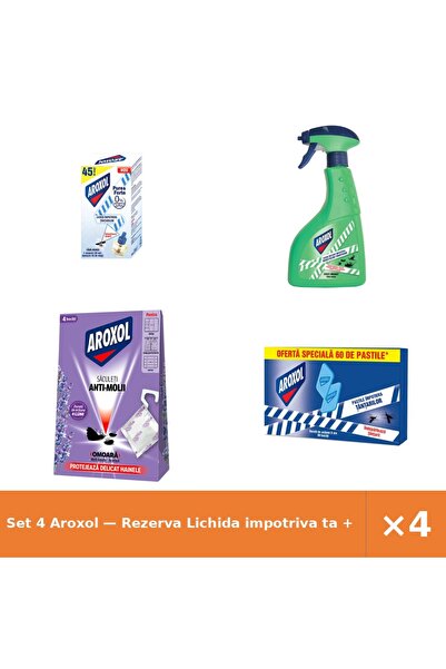 Aroxol Set 4 — Rezerva Lichida impotriva ta + Lichid instant impotr + Saculet...