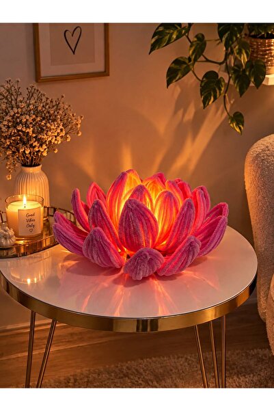 Last Summer Design Dekoratif Çiçek Led Lamba Romantik Masa Lambası Ev Dekoras...
