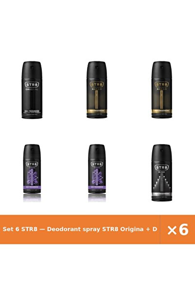 str8 Set 6 — Deodorant spray Origina + Deodorant spray Ahead + Deodorant spra...