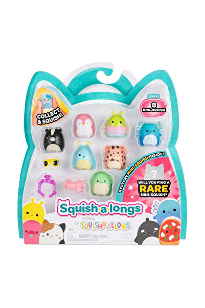 Squishmallows Squish-a-longs 8 Figür + Yüzük Set Seri 3 AL0026