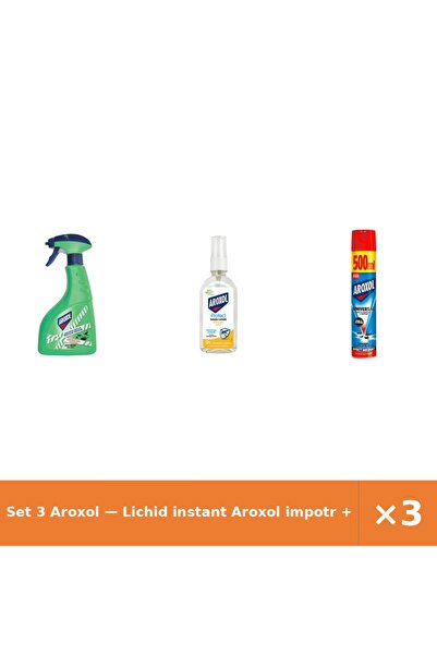 Aroxol Set 3 — Lichid instant impotr + Soluție lichidă impotriva insectelor +...