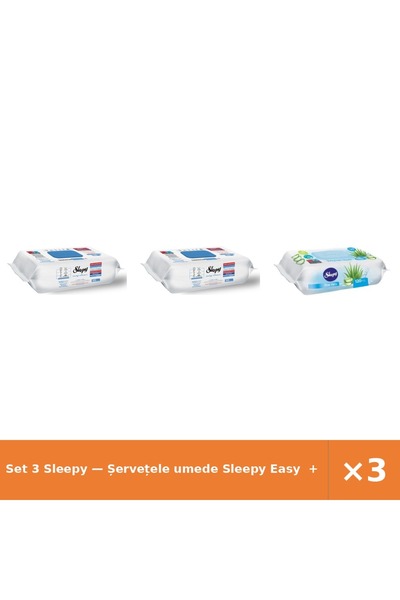 Sleepy Set 3 — Șervețele umede Easy + Șervețele umede pentru bebel