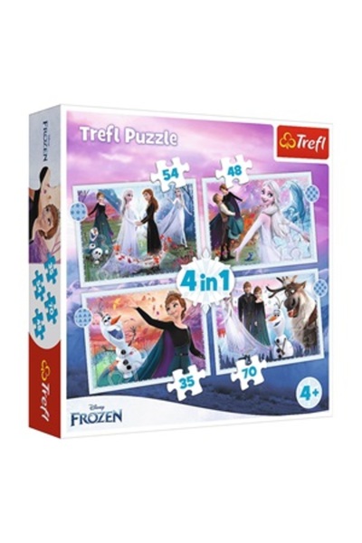 Trefl Puzzle 4 în 1 Regatul de Gheață 2 -