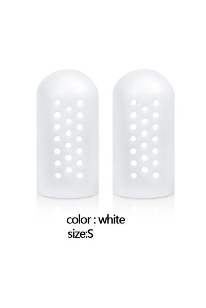 Choice white-S 1 Pair Anti-abrasion Gel Breathable Mesh Toe Cover, Dancer's S...