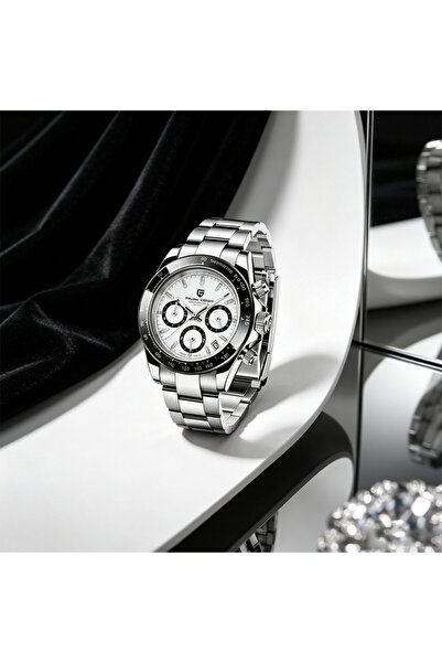 Pagani design Classic three-eye chronograph 40mm dial wear-resistant ceramic ...