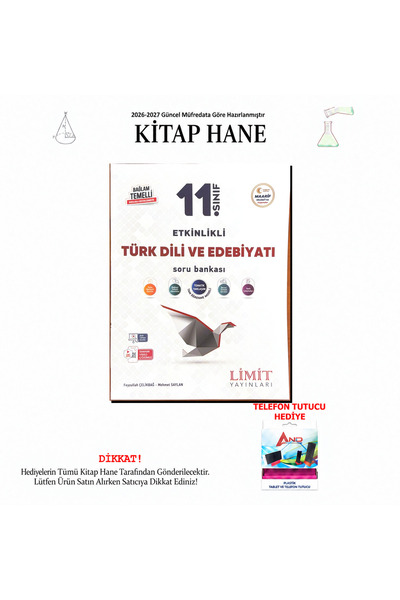 Limit Yayınları 2026-2027 11. Sınıf Türk Dili ve Edebiyatı Etkinlikli Soru Ba...