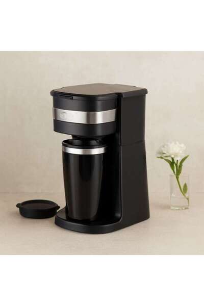 AYLİNA Filtre Kahve Makinesi 700W 400ml Portatif Çelik Bardak