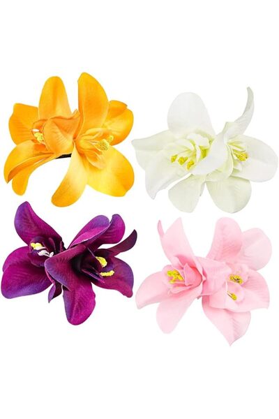 EXCEFORE Flower Hairpin, Artificial Tropical Flower Hair Clip, Bridal Hair Ac...
