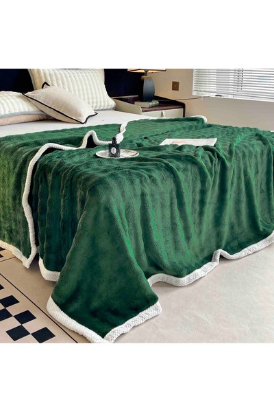 JOJO HOME Patura cocolino pufoasa, cu bordura alba, 200x230cm, grosime medie