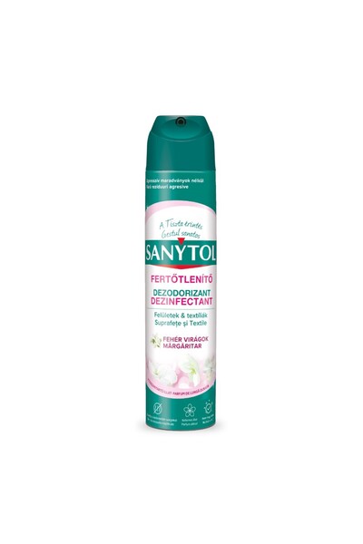 Sanytol Set 2 x Spray Dezinfectant Multisuprafete & Textile Flori Albe / Marg...