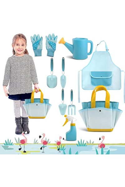 AZONEE 9Pcs Kids Garden Outdoor Tool Set, Children's Garden Hand Tools Fun To...