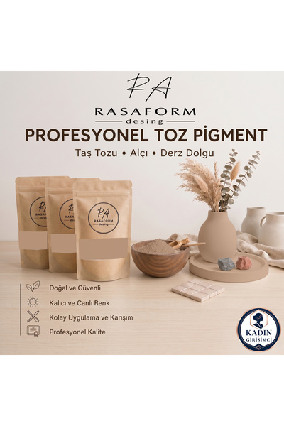 Klasik Belirgin Açık Kahve Toz Pigment – Taş Tozu, Beton, Alçı, Seramik ve Derz için 100 gr