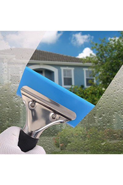 Generic 5 Inch Rubber Squeegee Window Film Scraper Tool with Metal Handle for...