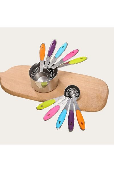GoodTool 10 Piece Measuring Cup and Measuring Spoons Set, Stainless Steel Sta...