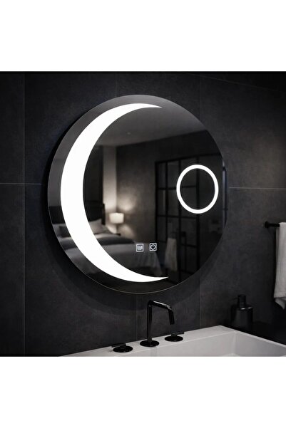 Flippy Oglinda LED Rotunda, 70cm, Orbis Touch, Sistem Dezaburire, Dimabila