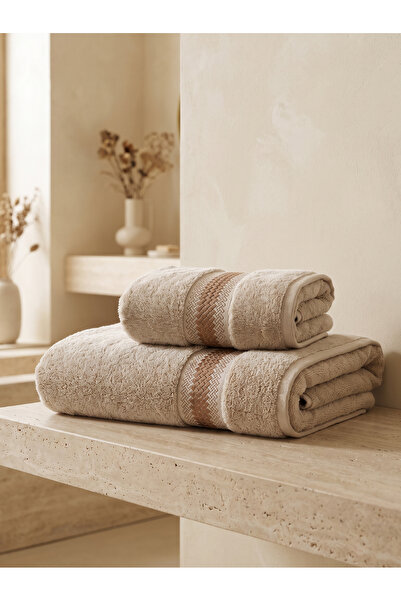 Dantela Katrina Set of 2 Embroidered Bath Towels
