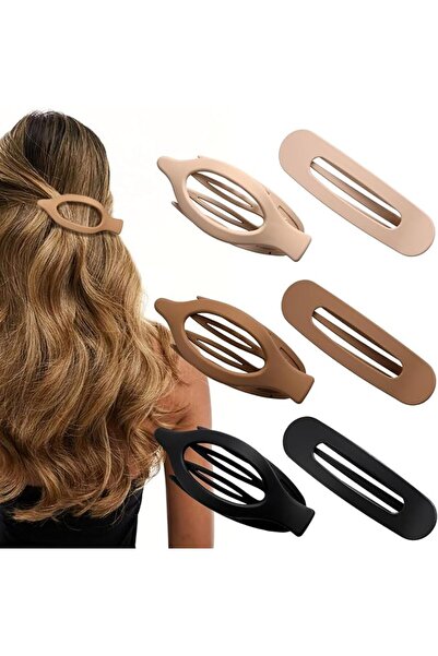 ALMEKAQUZ 6PCS Flat Hair Clips, French Flat Hair Clips for Women Girls, 2 Sty...