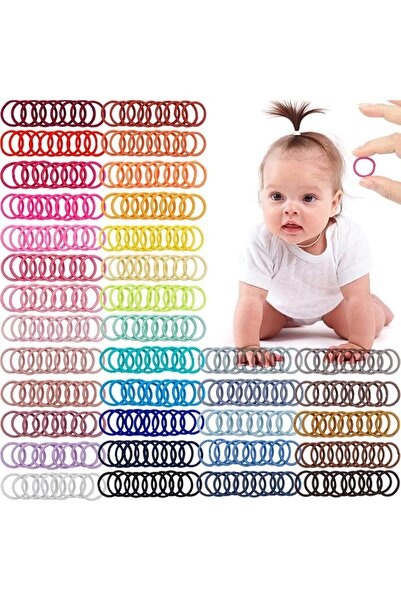 GENERAL 100Pcs Bokila Children's Hair Ties, Soft and Elastic Seamless Hair Ti...