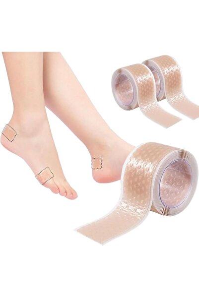 Generic 3 لفات من شريط لاصق من الجل السيليكوني لحماية الكعب، ذاتي اللصق ومضاد...