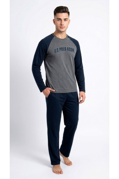 U.S. Polo Assn. Men's Navy Blue Pajama Set