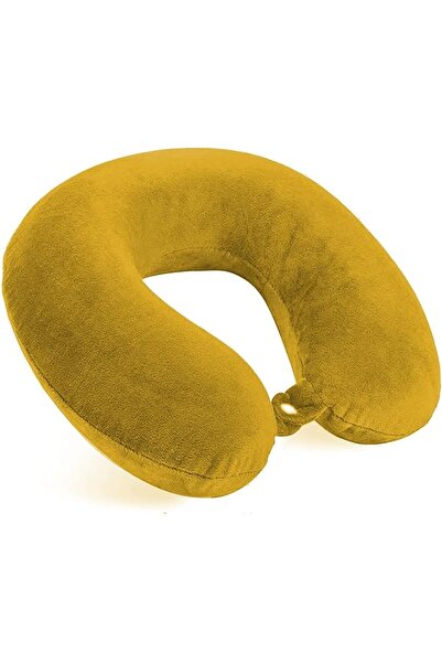 REGAL IN HOUSE | Velvet Neck and Travel Pillow - 30x25 cm - Color Gold