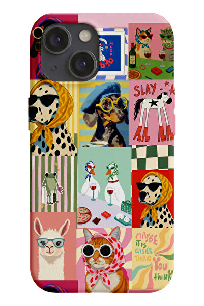 farifra iPhone 15 Uyumlu Desenli Silikon Lansman Telefon Kılıfı -K374PEMBE.png