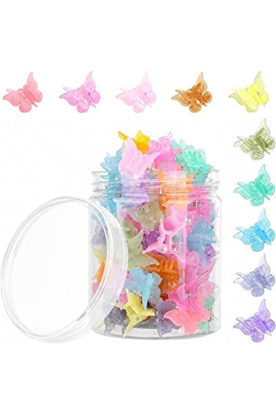 SYOSI 50 Pcs Nonslip Small Claw Clip, Glitter Butterfly Hair Clips for Women ...