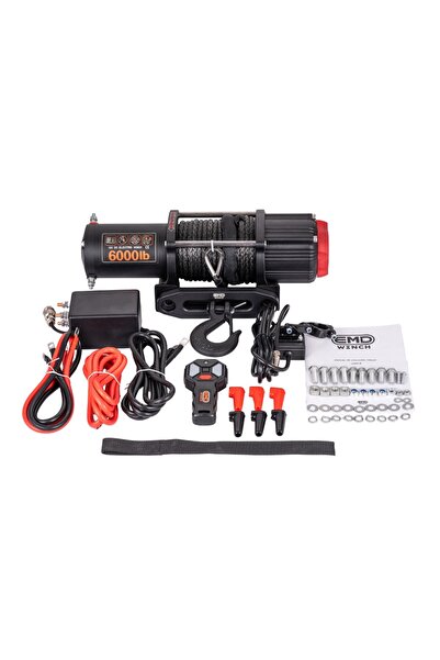 EMD Winch Troliu electric auto 6000lbs (2722kg), 12V, cablu sintetic 15m, rap...
