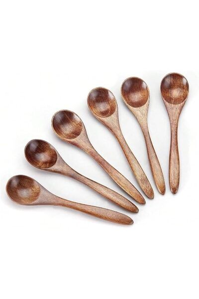 Generic 6 PCS Small Wooden Spoons – 5.78 Inch Honey & Tea Spoons | Smooth Woo...