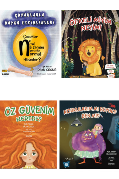 peta kitap Çocuklarla Duygu Serisi – Dilek Cesur - Öfke, Korku, Öz Güven ve D...