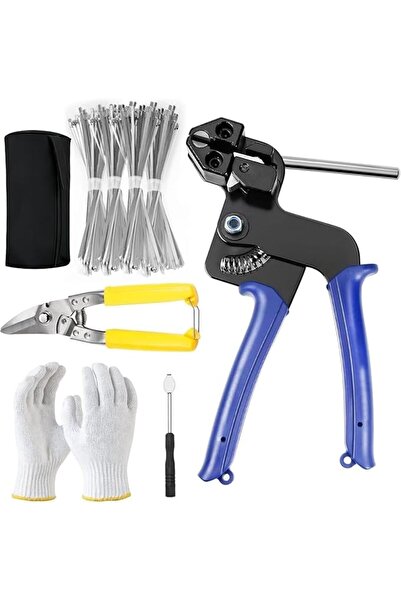 Ssumght Stainless Steel Cable Tie Gun Kit with 200PCS 304 Ties