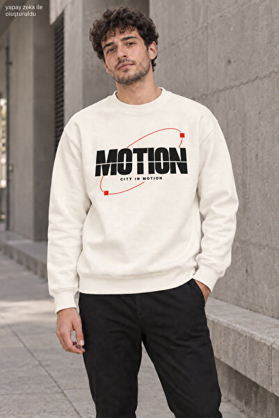 caddekombin Men's Motion City in Motion Written Crew Neck Casual Regular Fit ...