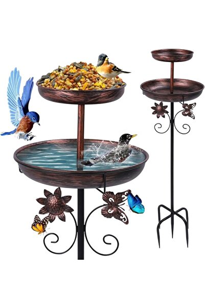 LEFAFA Birdbaths for Outdoors, Bird Baths Feeder Bowl for Outdoors Garden Pat...