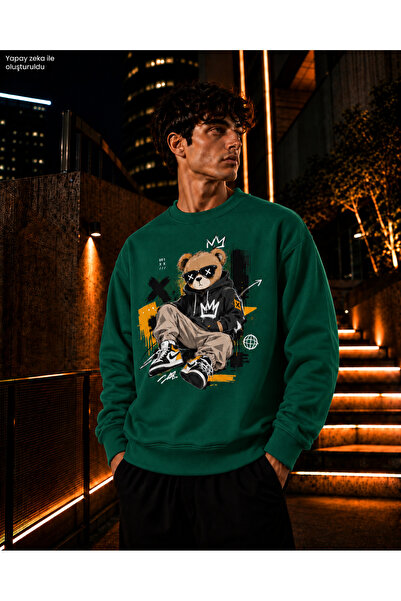 caddekombin Men's Crew Neck Casual Regular Fit Sweatshirt with Glasses and Ho...