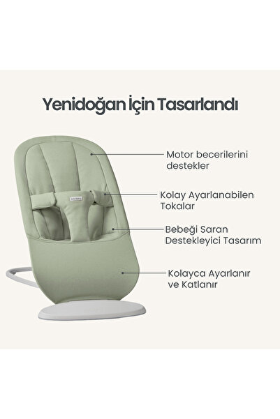 BabyBjörn Begin Ana Kucağı Woven Light Green
