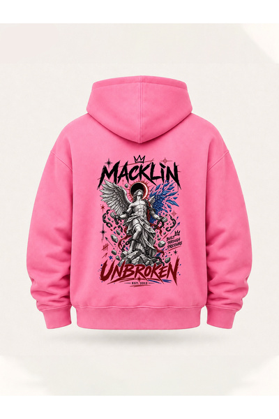 macklin Unisex Women's and Men's Unbroken Design Text Printed Oversize 3 Thre...