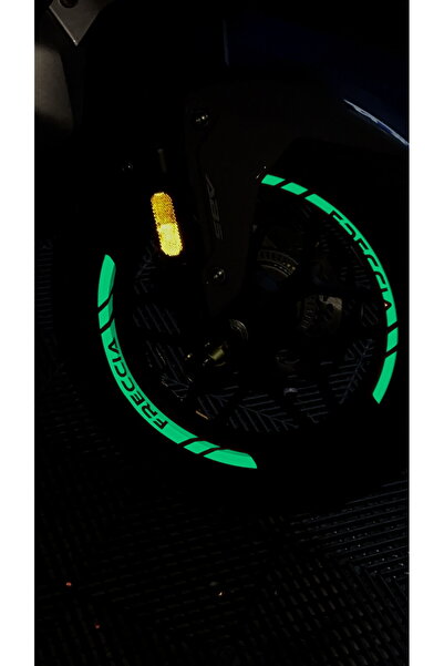 Banxtre 8 Pieces Wheel Rim Strip Sticker Set Glowing with Reflector Flash for...