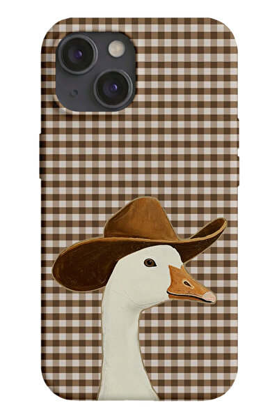 farifra iPhone 13/14 Uyumlu Desenli Silikon Lansman Telefon Kılıfı -K124KREM.png