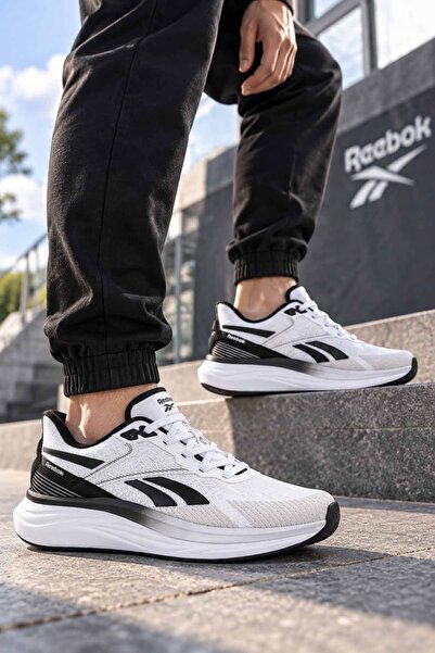 Reebok Ανδρικά λευκά μαύρα αθλητικά παπούτσια με κορδόνια για καθημερινό περπ...