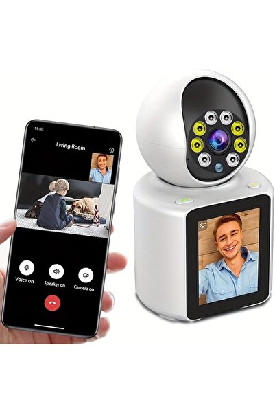 Silly fish Smart WiFi Baby Monitor Camera, 1080P HD, 360° Pan with Night Visi...