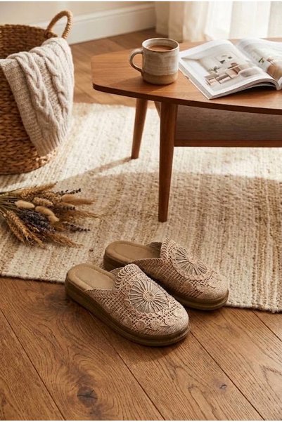 Relaxa Women's Home Day Slippers, Soft, Knit Fabric, Soft Sole, Stylish Slippers