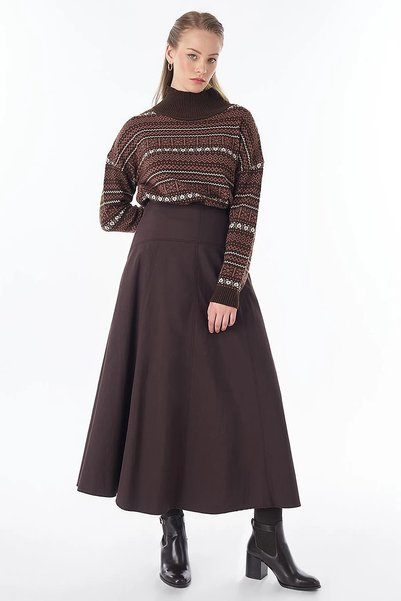 Kayra High Waist Bell Skirt 12019