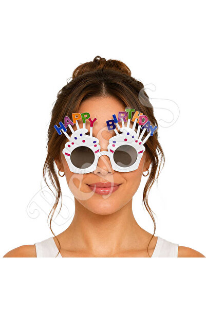 BeySüS Happy Birthday Cupcake Party Glasses White